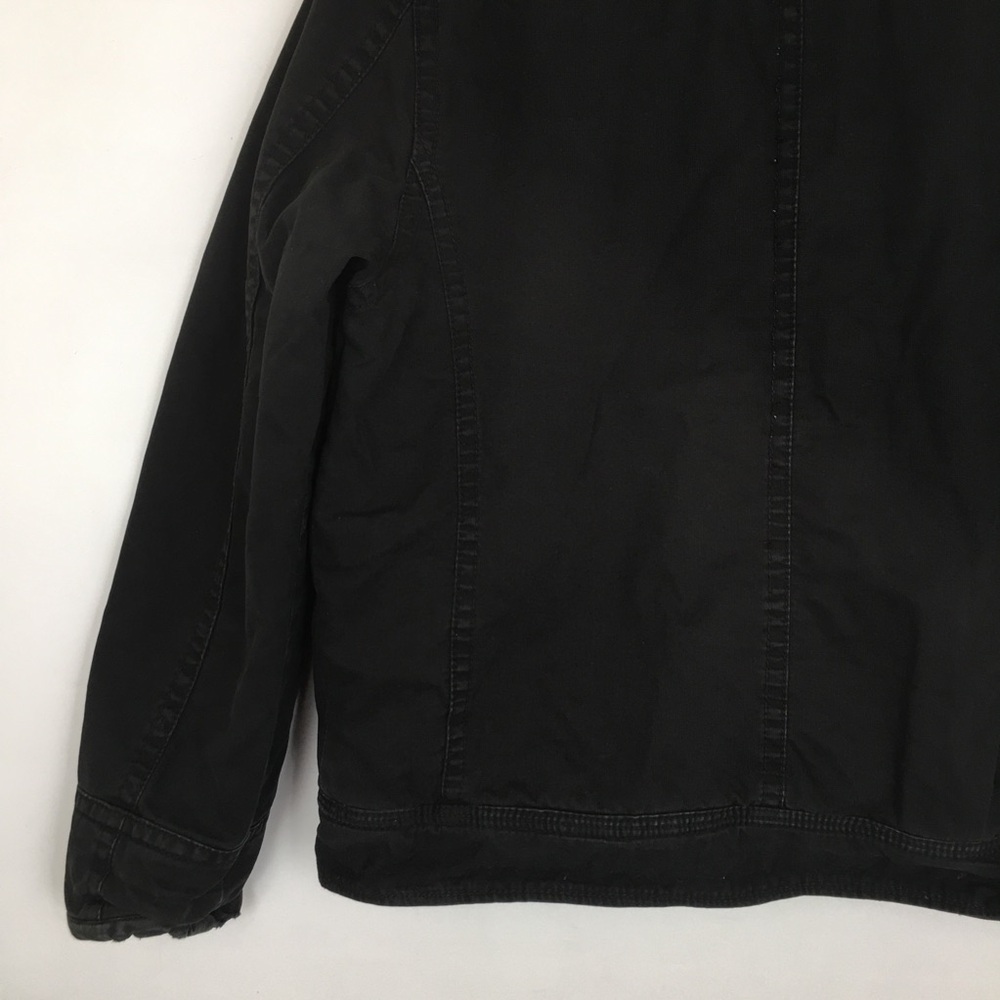 Vintage American Eagle Barn Chore Coat Jacket Canvas Black Quilt Lined Mens L - Picture 9 of 13